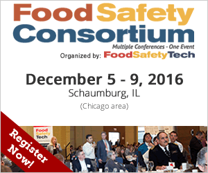 2016 Food Safety Consortium - December 5 - 9, 2016 - Schaumburg, IL