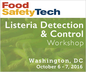 Listeria Detection & Control Workshop - October 6-7, 2016 - Washington, DC