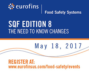 Eurofins - SQF Edition 8: The Need to Know Changes - May 18, 2017