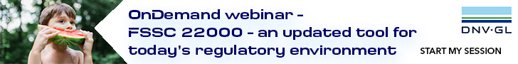 DNV-GL - OnDemand Webinar - FSSC 22000 - an updated tool for today's regulatory environment