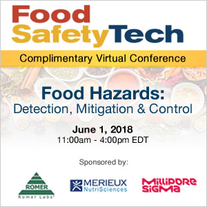 Food Hazards: Detection, Mitigation & Control - June 1, 2018 - 11:00am - 4:00pm