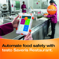 Automate food safety with testo Saveris Resturant.