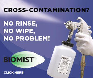 Biomist - Cross-Contamination? No Rinse, No Wipe, No Problem!