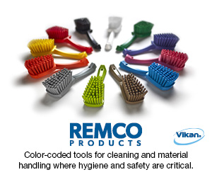 Remco Products: Color-coded tools and cleaning material handling where hygiene and safety are critical