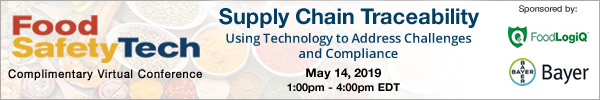 Supply Chain Traceability - Complimentary Virtual Conference - May 14, 2019 1-4pm EDT