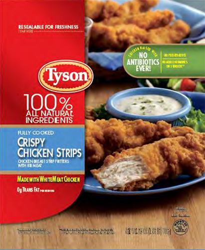Tyson Recall of RTE Chicken Strips Hits 11.8 Million Pounds 
