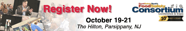 Food Safety Consortium - October 19-21 - The Hilton, Parsippany, New Jersey
